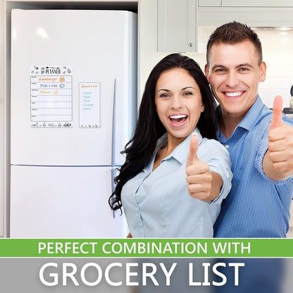 Magnetic Meal Planner for Refrigerator Dry Erase A4   Magnet Weekly