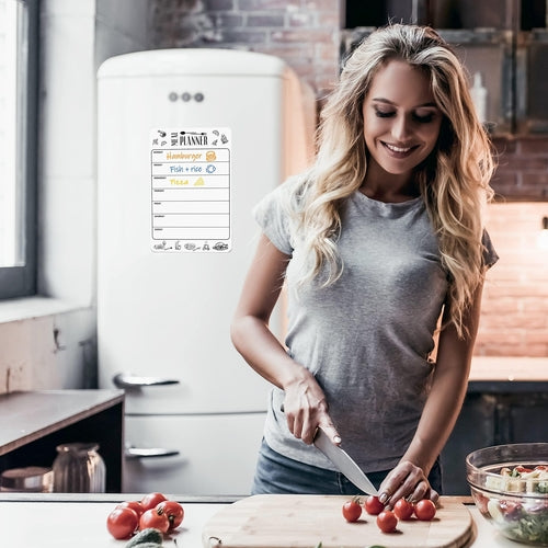 Magnetic Meal Planner for Refrigerator Dry Erase A4   Magnet Weekly